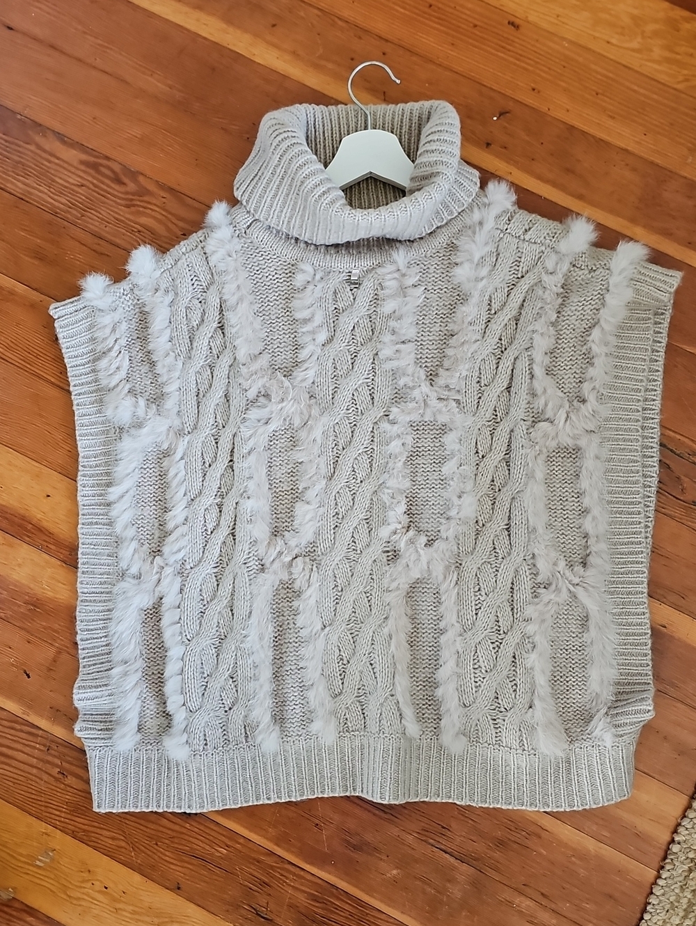 Rudsak Cable Knit Sweater Vest Cream